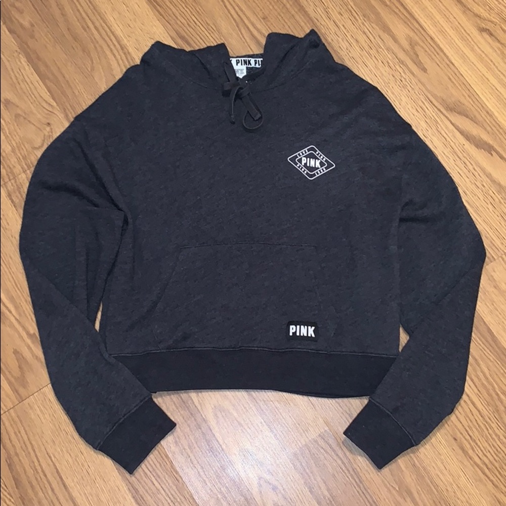 Pink Cropped Hoodie